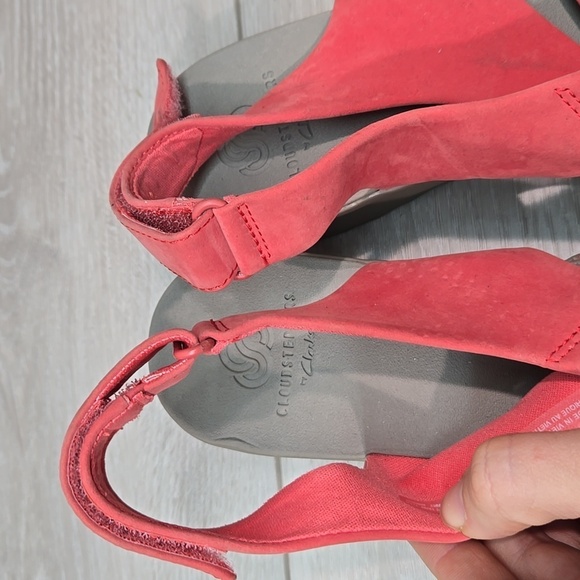 Cloudsteppers by Clarks Women. Oral Caddel Leather Wedge Sandals shoes sz 10M - Picture 5 of 12